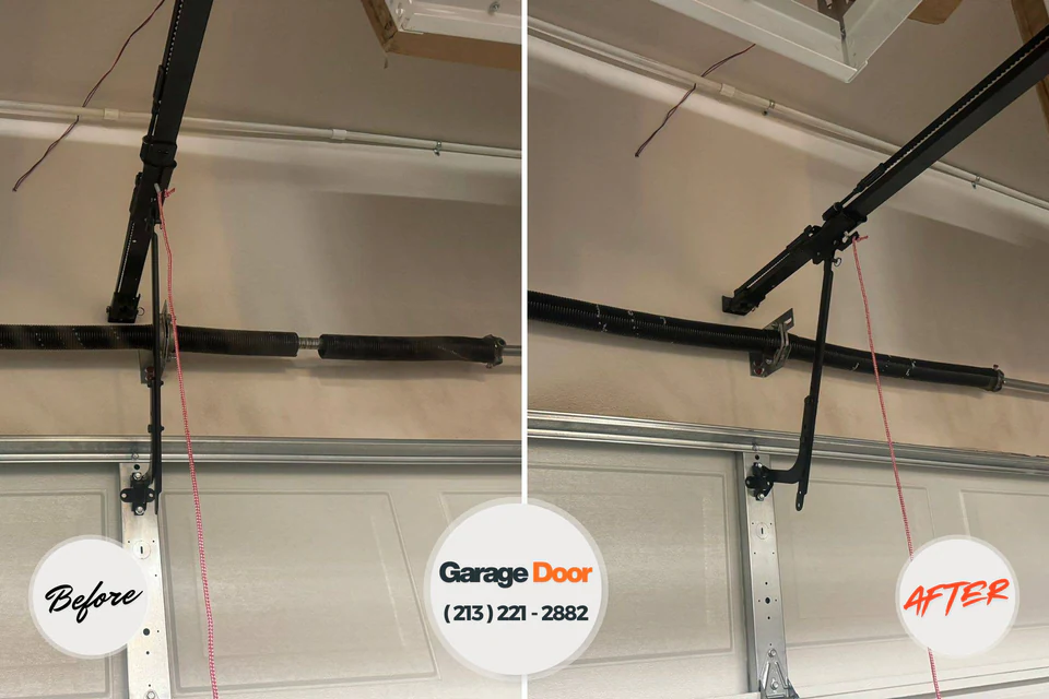 Before and after: garage door repair South Apopka, FL